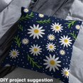 thumbnail image 2 of Feelyou Cartoon Groovy Fabric by the Yard 2 Yards for Girls, Rustic Daisy Flower Home Decor Fabric by the Yard, Leaf Botanical Sewing Fabric, Microfiber Bedroom Decor, 2 of 6