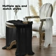thumbnail image 4 of Sm:)e Black Cheesecloth Table Runner 31 x 118 Inch Rustic Gauze Boho Chair Sashes for Bridal Shower Wedding Party Catering Home Decoration Supplies, 4 of 6