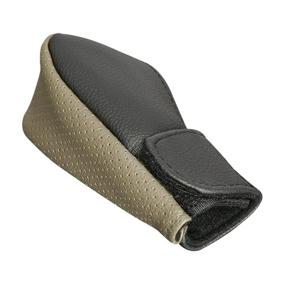 Housse de Levier de Vitesse en Cuir Artificiel Beige Cousue à la Main pour Voitures à Transmission Automatique avec Design Antidérapant pour Décoration Intérieure de Voiture pour Hommes Femmes Accessoires de Voiture