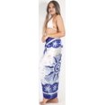 thumbnail image 3 of HAPPY BAY Women's Bikini Wraps Beach Wrap Sarong Cover up Skirt Bathing suit Swimsuit Cover Ups for Swimwear Women One Size Sun, Blue, 3 of 4