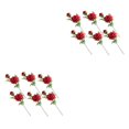 thumbnail image 4 of Monstrate 6 uds tela flor falsa rama corta simulación decorativa, 4 of 6