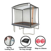 Sportspower BouncePro 8x10ft Trampoline Meets ASTM Safety Standards, Easy-Fold Storage, Heavy-Duty Rust-Resistant Steel Frame, UV-Resistant Jump Mat & Safety Net