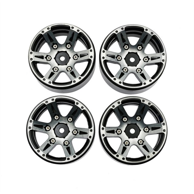 RC Wheels Crowler Automóviles Accesorios Control remoto Herramientas de automóvil Motores de juguete Motores Suministros Reemplazo para SCX10 90027 90028 90034 90044 Black 4 Pack kenally FN000803-02