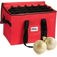 thumbnail image 4 of Hold N' Storage Christmas Storage Box Stores up to 96 - 3" Ornaments with Adjustable Dividers - Red, 4 of 10