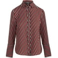 thumbnail image 1 of Anne Klein Women's Button Down Blouse, Rouge/Anne Black Combo, S, 1 of 1
