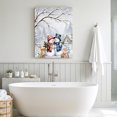thumbnail image 6 of Canvas Wall Art, Christmas Snowman Framed Canvas Prints for Kitchen Bedroom, Xmas Tree Forest Winter Snowflakes Branches Small Gallery Wrapped Wall Decor for Home Office, Gifts, 8"x12" Ship Next Day, 6 of 9