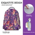 thumbnail image 5 of Colorful Paisley Boho Backpack with Padded Straps - Waterproof & Stylish for School, 5 of 6