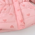 thumbnail image 5 of Girls Puffer Coat Girls Winter Coat with Pocket Zip up Winter Hoodies Coat Solid Long Sleeve Windproof Winter Down Coat for Kids 2-3 Years, 5 of 7