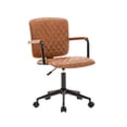 thumbnail image 2 of Porthos Home  Nels Adjustable PU Leather Swivel Office Chair Brown, 2 of 6