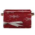 thumbnail image 2 of Silver Bows White Snowflakes Christmas Square Storage Bins with Handles Collapsible Containing Box 2 Packs, 2 of 9