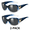 A4 Gradient Blue Frame Grey Lenses, variant on 2 Pack Polarized Sunglasses for Women with Wrap Around Butterfly Design, Trendy Jackie-O Style for UV400 Protection