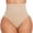 Beige, variant on 2-Pack Thong Shapewear Tummy Control Underwear for Women Seamless Body Shaper Panties