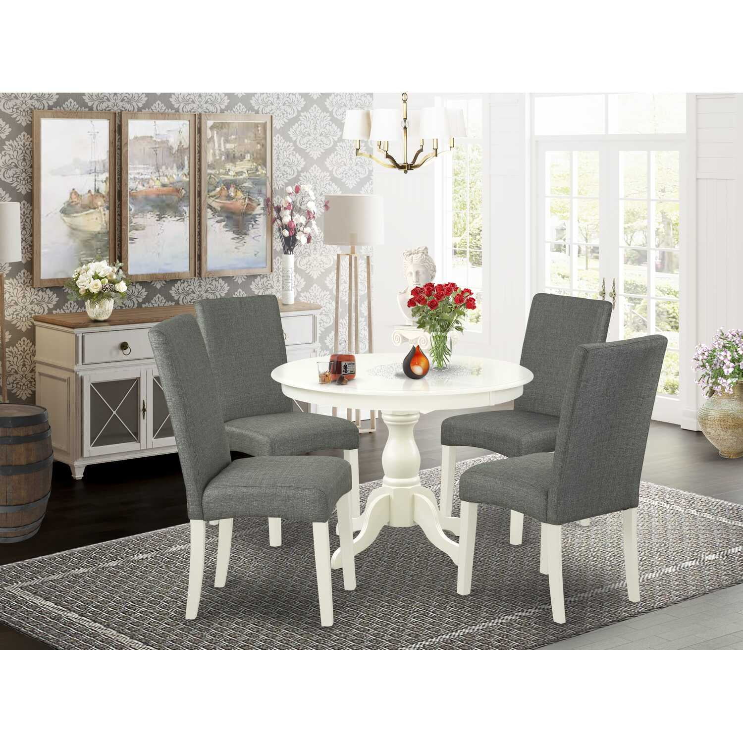 East West Furniture NOVA3-LWH-C - Set Da 3 Pezzi Composto