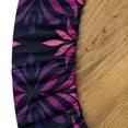 thumbnail image 5 of Ambesonne Nature Fitted Round Tablecloth, Leafy Pattern Modern Floral, 40"- 44" Diameter, Dark Purple Pink Violet, 5 of 5