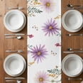 thumbnail image 6 of Purple Flowers Blossom Table Runner - 60 Inch Long, Kitchen Dining Table Runner Dresser Scarves, Spring Pastoral Garden Wildflowers Farmhouse Decor for Coffee Tables Wedding Party Banquet, 6 of 8