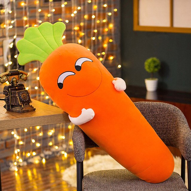 Creative gift expression carrot pillow doll birthday gift carrot plush toy lovely expression package Christmas gift carrot dollfunny120cm Deng Xun unisex