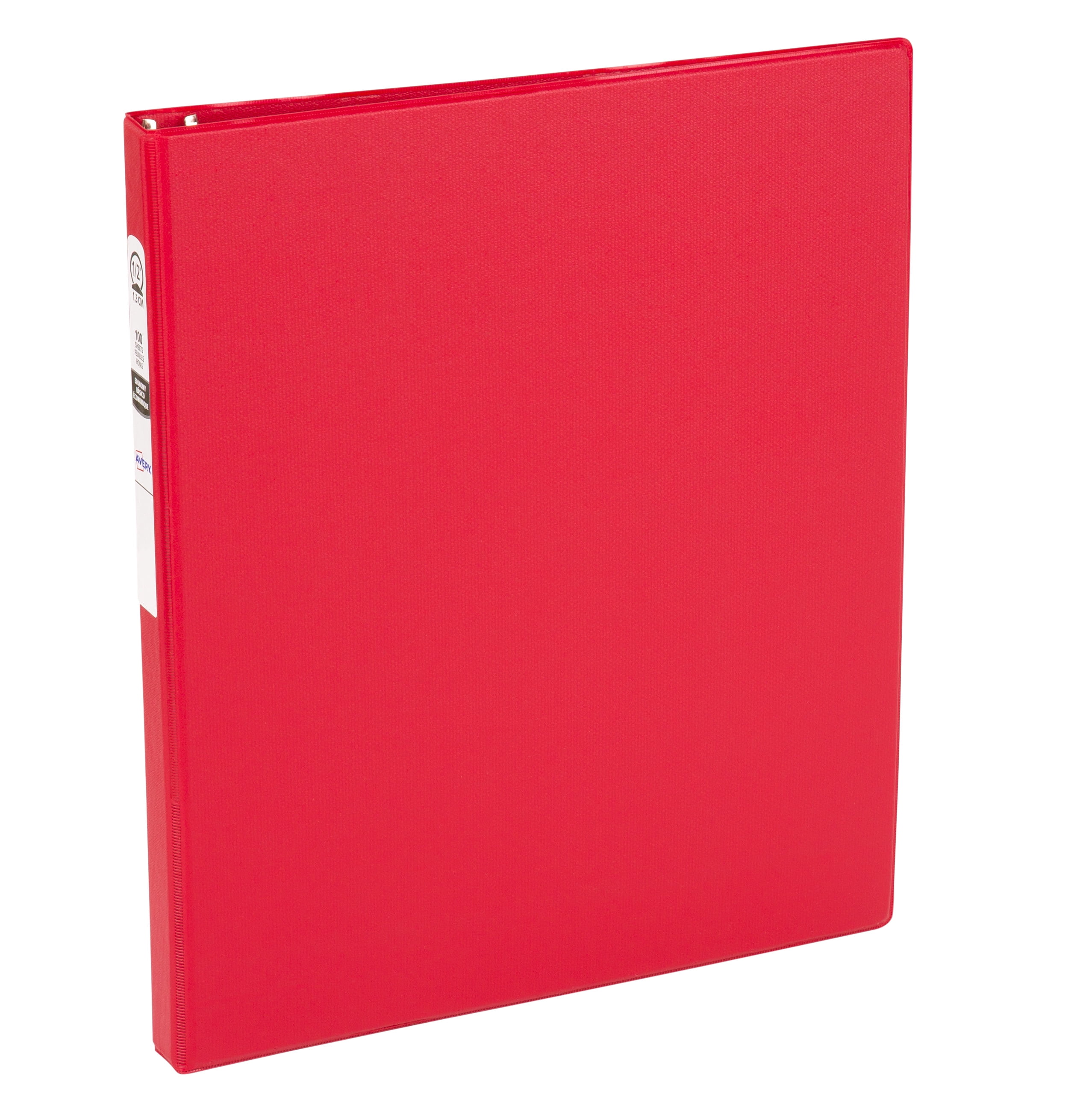 Avery Economy 3 Ring Binder, 0.5" Round Rings, 1 Red Binder (03210