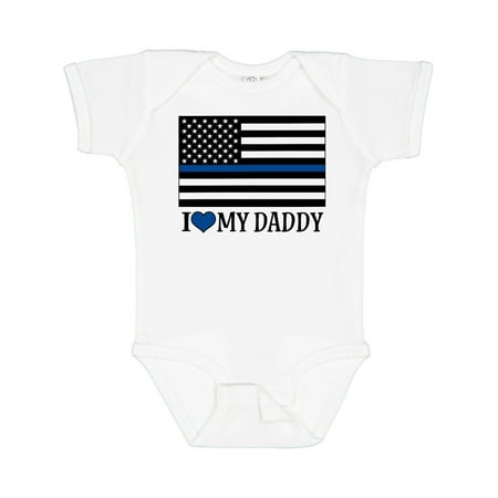 

Inktastic Police Officer Dad Law Enforcement Flag Gift Baby Boy or Baby Girl Bodysuit