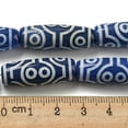 thumbnail image 5 of 2 strand Blue Tibetan style dZi Beads Strands Dyed Natural Agate Beads Strands Drum Shape Ring 29~30x10mm Hole: 1.4mm 10pcs/strand 11.81 inch(30cm), 5 of 5