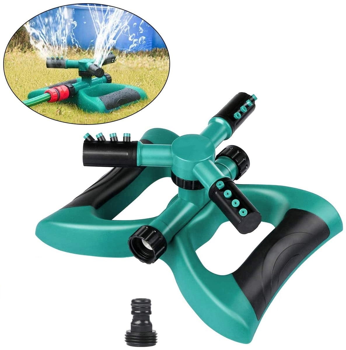 1 Pack Garden Sprinkler for Yard, Lawn Rotating Sprinklers Adjustable