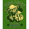 thumbnail image 2 of Men's Star Wars St. Patrick's Day Yoda Lucky One  Graphic Tee Kelly Green 3X Large, 2 of 5