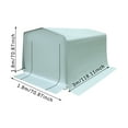 thumbnail image 2 of Motorcycle Outdoor Storage Shed, Carport with Roll-up Door, Carport for Motorcycle, Bike 3*1.8*1.8m/10*6*6ft Grey, 2 of 12