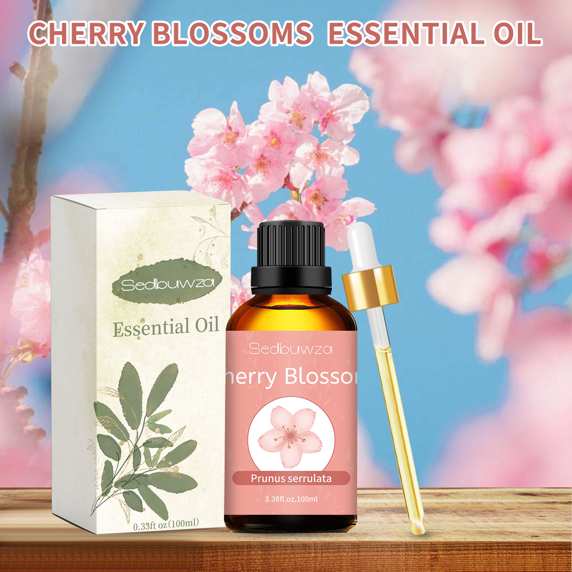 Cherry Blossom Essential Oil,Natural and 100% Pure,Undiluted Fragrance,For  Athletes,Diffuser,Candle and Soap Making,100ml 