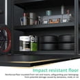 thumbnail image 6 of Heavy-Duty Black Resin Outdoor Storage Outdoor Storage with Floor - Lockable, Window & Vents - Waterproof Organizer for Tools, Bikes, Lawn Mower, Patio Furniture - 6x4.5 ft - Color: Black, 6 of 8