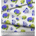thumbnail image 3 of Soimoi Velvet Fabric Dot & Fish Ocean Print Fabric by The Yard 58 Inch Wide, 3 of 3