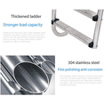 thumbnail image 3 of 3X Swimming Pool Ladder Rung Steps Stainless Steel Replacement Anti Slip Ladder Swimming Pool Accessories, 3 of 5