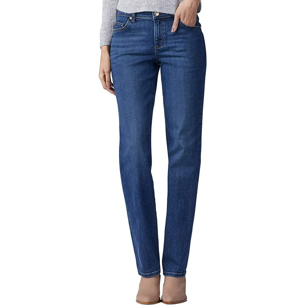 Lee Womens Petite Relaxed Fit Straight Leg Jeans, El Paso Blue, 10 Short -  Walmart.com