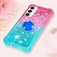thumbnail image 6 of Slim Fit Phone Case for Samsung Galaxy S23 FE, Bling Shiny Quicksand Effect TPU Bumper Case with Four Corners Heavy Anti-Fall Protection Case for Galaxy S23 FE,Pink Blue, 6 of 14