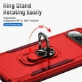 thumbnail image 3 of Decase Compatible with Google Pixel 9 Pro XL Case,Heavy Duty Full Body Phone Cover Built in Ring Holder Kickstand,Red+Rose, 3 of 9