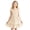 Beige, variant on Kids Girl Dress Flutter Sleeve Smocked Dress A Line Flowy Dresses Girls Summer Dresses Size 5-6 Years