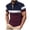 Wine, variant on Enridrech Men's Collared Shirts Casual Stylish Short Sleeve Tops for Men Comfortable Stretch Color Block Shirt