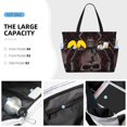 thumbnail image 2 of Wukai Spider with Skull Print Zipper Bag,large Beach Tote Bag,Waterproof Sandproof Bag,Grocery and Picnic Tote Travel Bag, 2 of 5