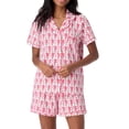 thumbnail image 1 of Conjunto de pijama HMPEAIIY pantalones cortos Y2K con botones para mujer, 1 of 4