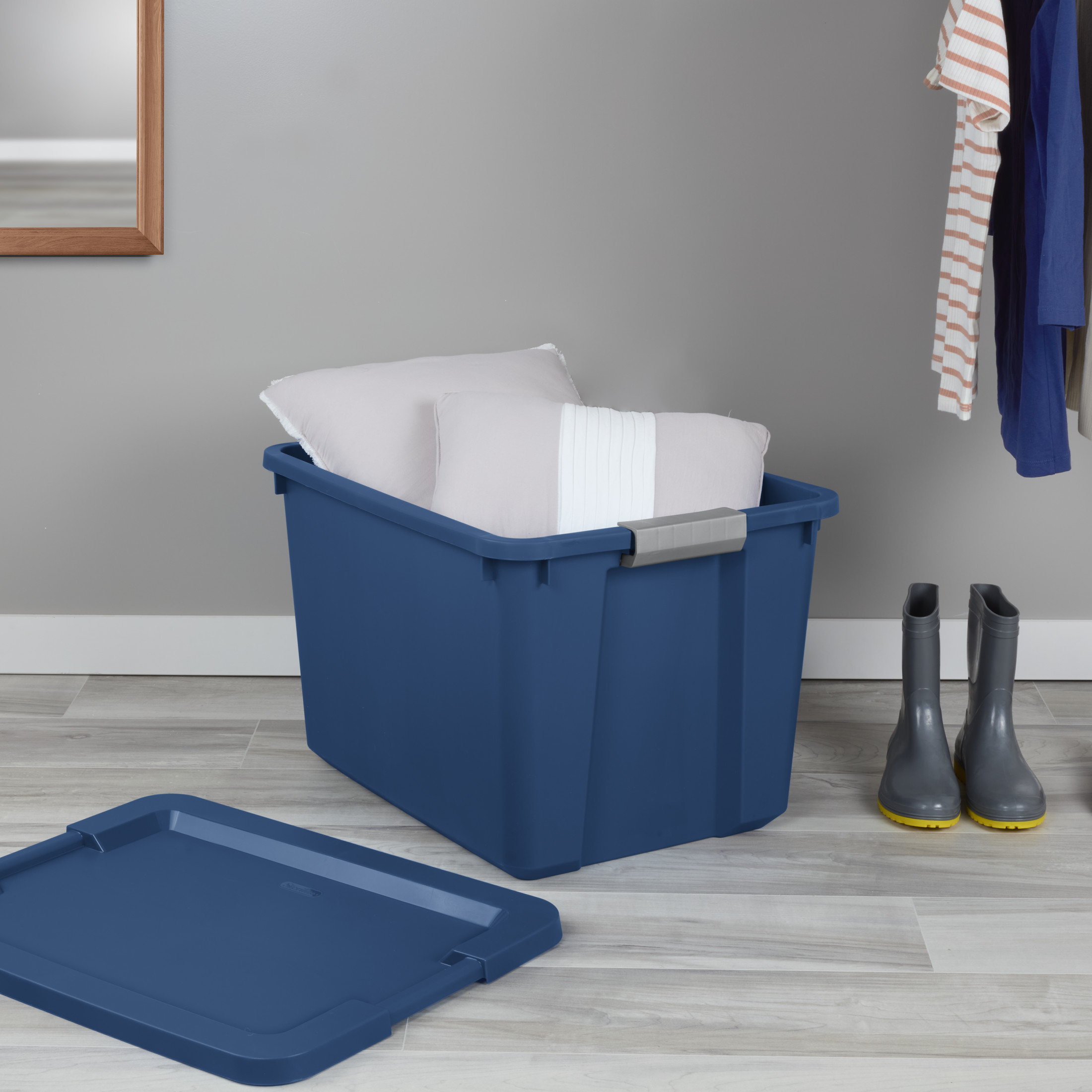Sterilite 20-Gallon Latching Storage Tote, Blue, 6-Pack photo 5
