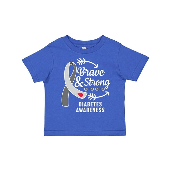 Inktastic Diabetes Awareness Brave and Strong Boys or Girls Toddler T-Shirt