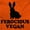 Orange, variant on Ferocious Vegan Herbivore Bunny Sweatshirt for Men or Women Brisco Brands L