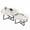 White, variant on Set of 2 Round Nesting Coffee Tables, Iron and MDF Small Space Living Room Side Tables, 80 x 80 x 49 cm , Brown