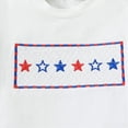 thumbnail image 6 of alcepopk 4th of July Baby Boy Outfit American Flag Embroidery Short Sleeve T-Shirt and Shorts Set Toddler Boy Summer Clothes(White,12-18 Months), 6 of 9