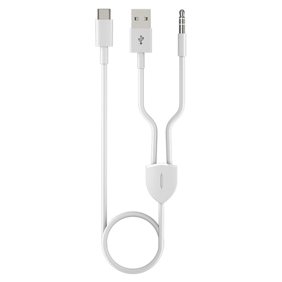 2 in 1 Type-C to USB A 3.5mm Car Stereo Headphone Cable Two-in-one Connection Wire Line for Most USB C PhonesTablets