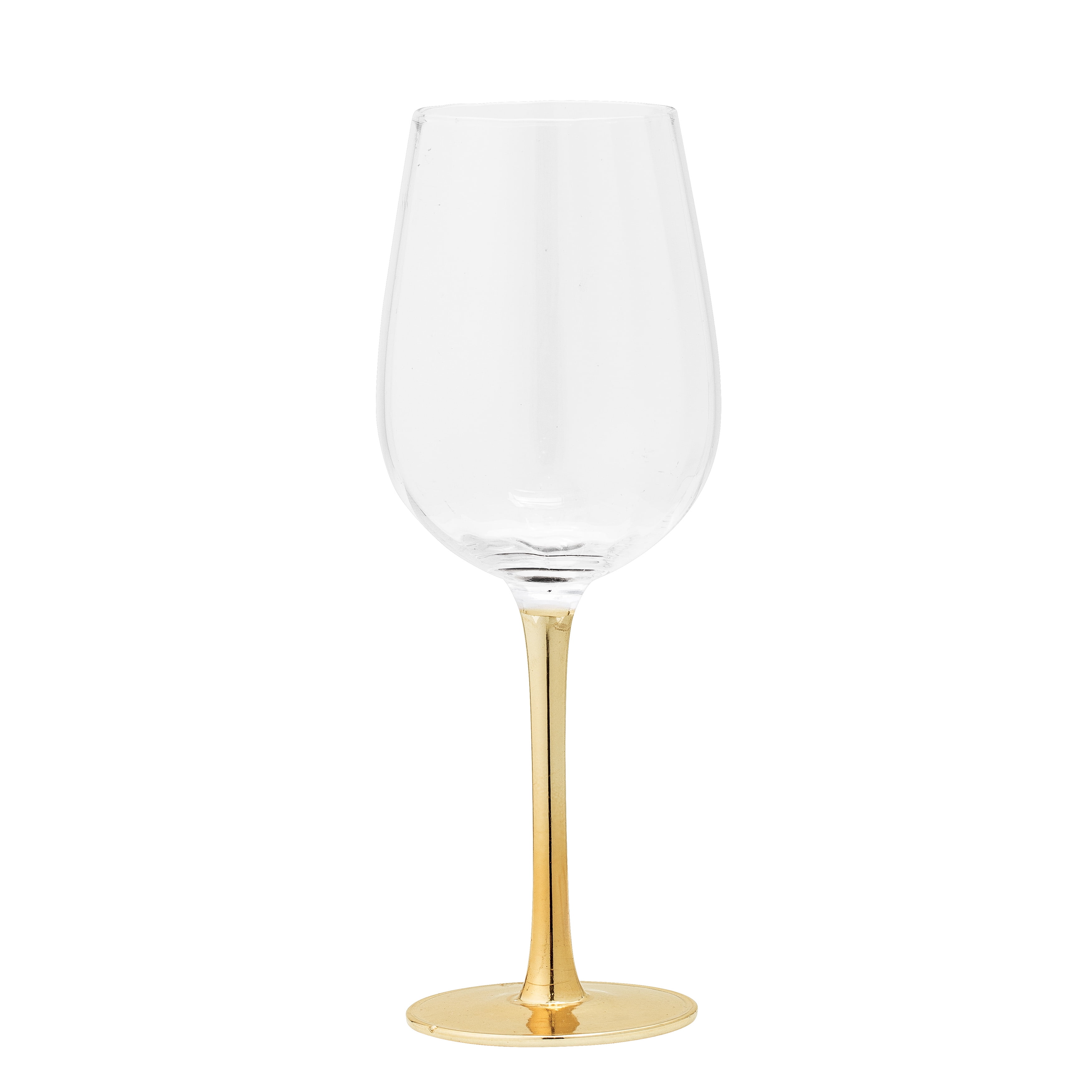 pair of 24ct gold filled stem wine glasses by diamond affair