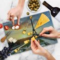 thumbnail image 4 of Eiffel Tower Cutting Board, Sunrise in Paris with the French Holidays Getaways Scenic Print, Decorative Tempered Glass Cutting and Serving Board, Large Size, Blue Yellow Coconut, by Ambesonne, 4 of 5