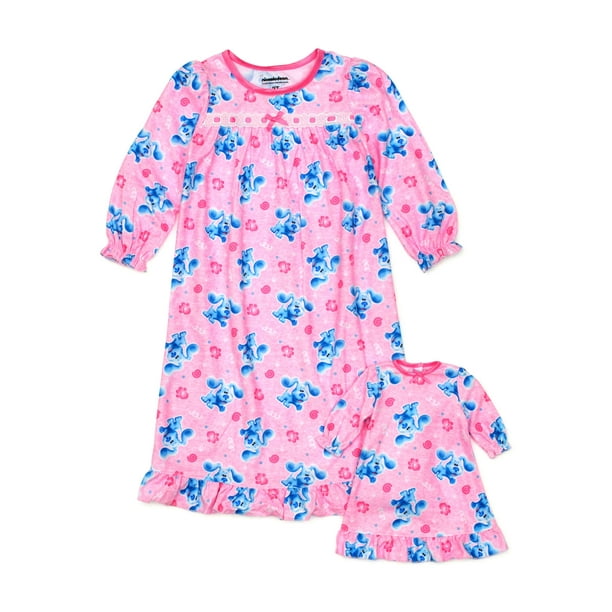 Blue's Clues Blue's Clues & You Toddler Girls Doll & Me Nightgown