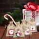 thumbnail image 5 of Bolsos de arpillera navideños, regalo de Navidad con cordón de arpillera de lino, 5 of 5