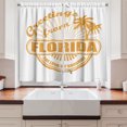 thumbnail image 2 of Ambesonne Florida Kitchen Curtains, Weathered Look Land, 55"x39", Earth Yellow and White, 2 of 3