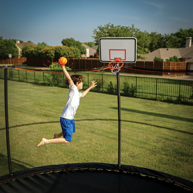 Jumpking Trampoline Basketball Hoop with Mini ball and Pump Universal Fit to Trampoline Enclosure System Walmart