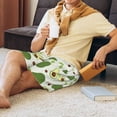 thumbnail image 6 of Kdxio Green Avocado Print Mens Sleep Shorts Bottoms Soft Comfy Pajama Wear Pants with Drawstring Pockets, 6 of 7